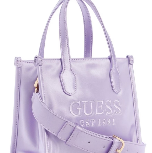 Guess Silvana 2 Compartment Mini Tote Bag Violet - Picture 12 of 13